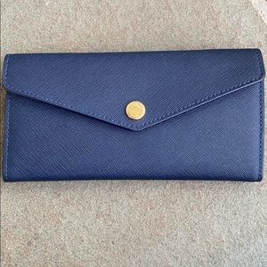 Michael Kors-navy trifold wallet